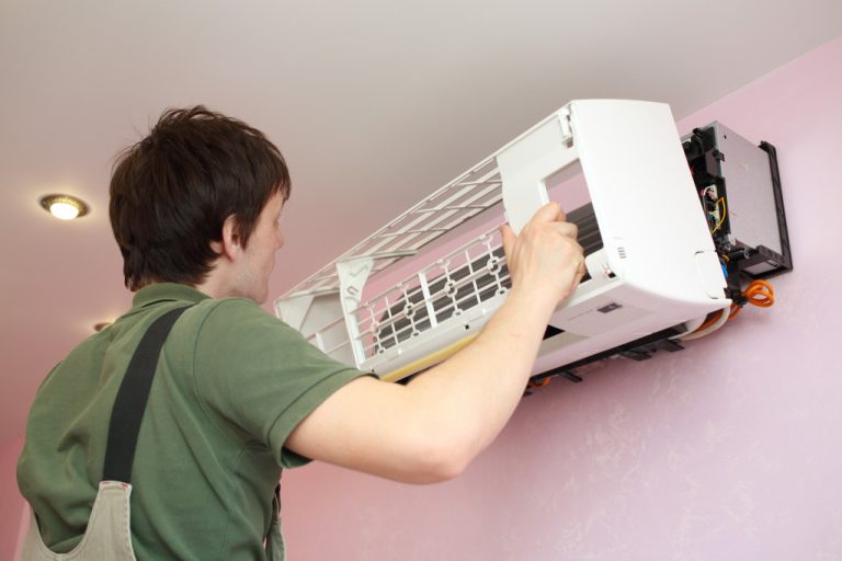 cleaning the aircon